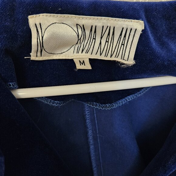 Norma Kamali avant-garde vintage couture 1980s sapphire velvet peplum jacket - Picture 5 of 10